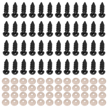 100 stuks Plastic Veiligheidsogen voor Haakwerk (0,24 inch / 6 mm)
