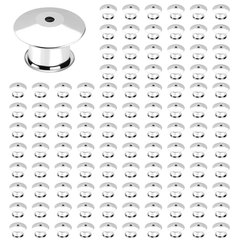100PCS Locking Pin Back Locking Pin Retainer Buckle,for Brooch Enamel
