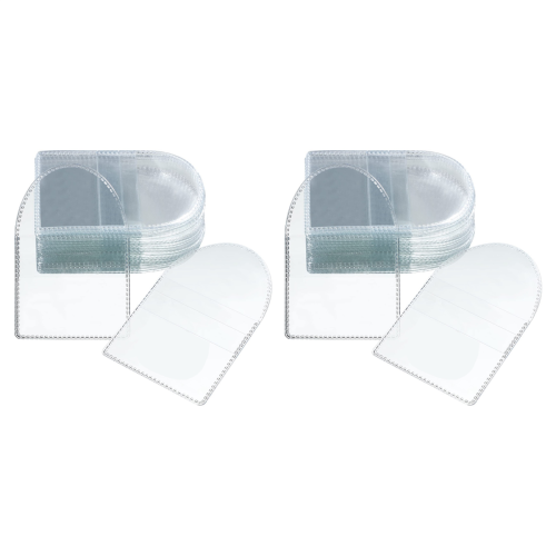100Pcs Single Pocket Coin Flip,2Inch Individual Clear Plastic Sleeves