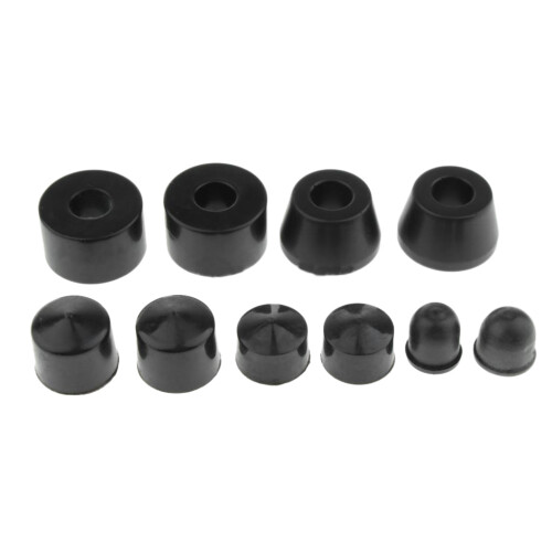 10Pcs Longboard Skateboard Bushings Conical Cylinder Bushing Black