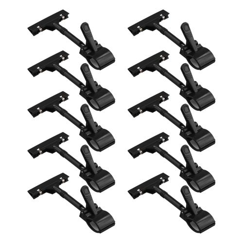10PCS Adjustable Plastic Sign Holder,Clip-on Style Double Head 1
