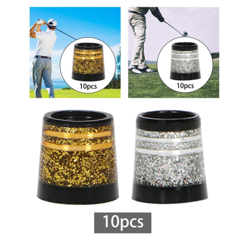 10Pcs Golf Ferrules Tip Size 0.370 Golf Sleeve Ferrule Gold 2