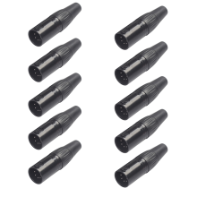 10PCS 5Pin XLR DIY Plug for DIY Welding Various Audio Cables,Male
