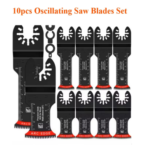 10Pcs Oscillating Saw Blades Multipurpose Curved-Edge Bi-Metal 1