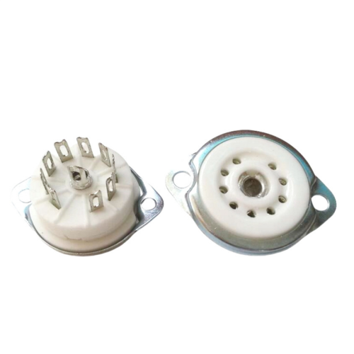 10PCS Chassis Mount 9pin Ceramic Vacuum Tube Socket Base 1