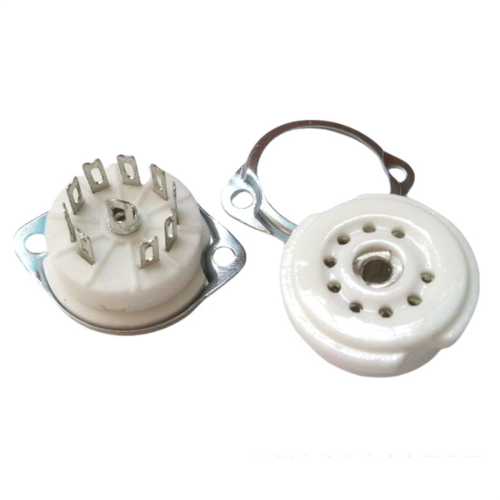 10PCS Chassis Mount 9pin Ceramic Vacuum Tube Socket Base 2