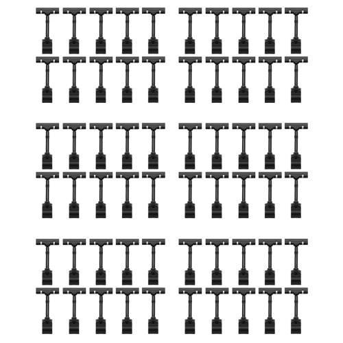 10PCS Adjustable Plastic Sign Holder,Clip-on Style Double Head