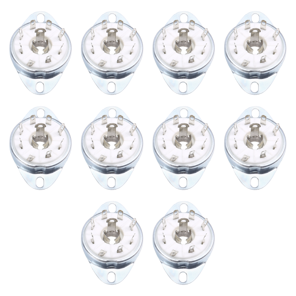 10Pcs 8Pin K8a Octal Tube Socket Ceramic Valve Base 4712314151663