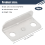 10Pcs Silver Tone Metal Right Angle Drawer Lock Strike Plate 7