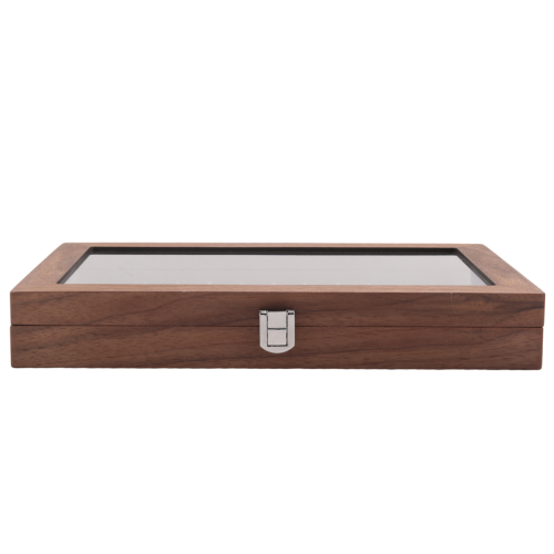 12 Grid Walnut Pen Storage Holder Pen Case