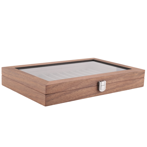 12 Grid Walnut Pen Storage Holder Pen Case 1
