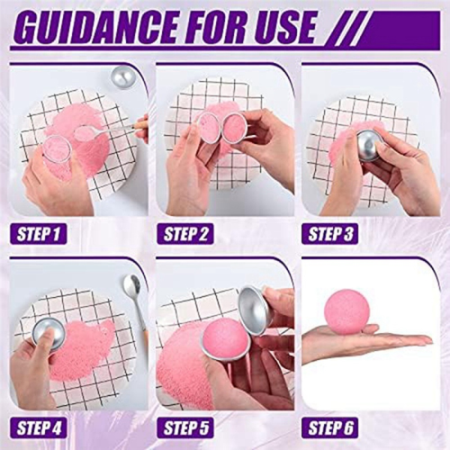 12 Pcs 6 Shapes Bath-Bomb Making for Crafts DIY for Handmade Soaps 2