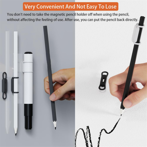 12 Pack Magnetic Pencil Holder Silicone Pen Holder for Refrigerator 2