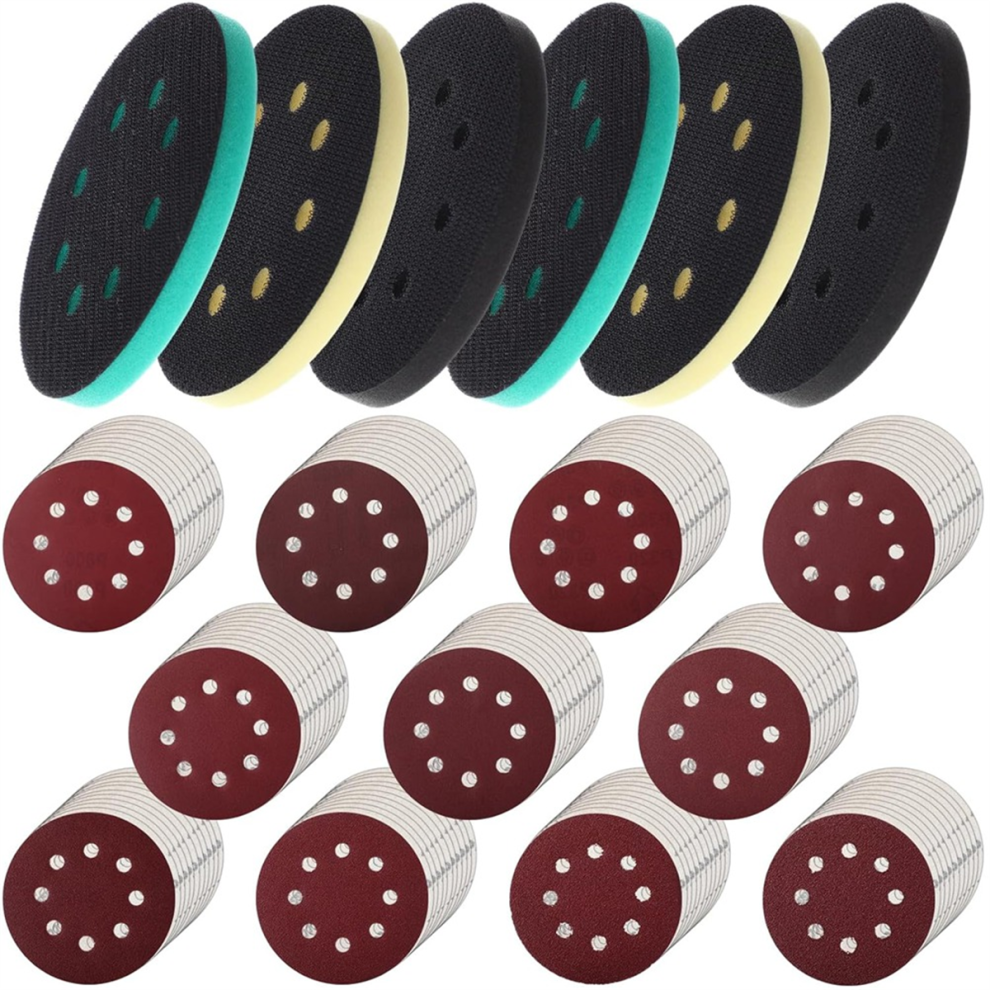 116Pcs 5 Inch Orbital Sander Pads 4712314158327