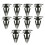 10PCS Sill Trim Side Skirts Bumper Fastener Clip For 3