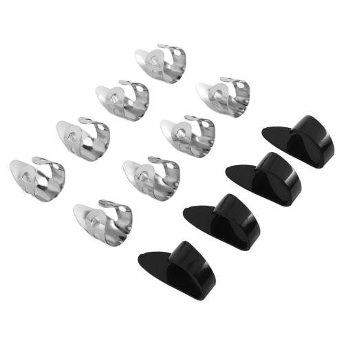 Conjunto de 12 palhetas de aço, palhetas ajustáveis para guitarra 1