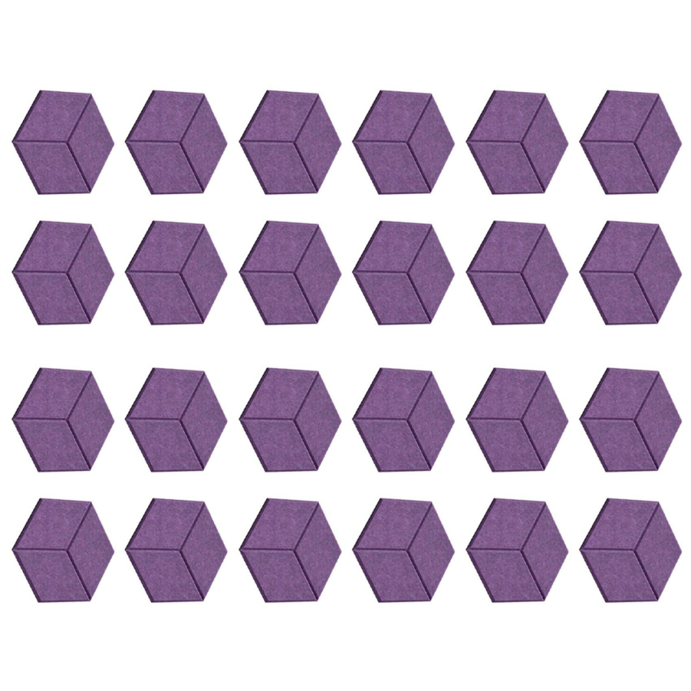 12Pcs Self-Adhesive Acoustic Panel Hexagon Y-Lined Sound Proof Panel 4712314163956