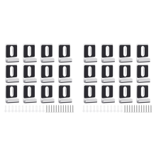 12Pcs Metal Mirror Clips Holder Kit,Mirror Hanging Clips with Screw ,