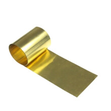 Thin golden leaf, 1000 mm yellow copper foil, brass plate, brass strip, brass foil roll, brass strip, 1 piece (0.3x100x1000mm)