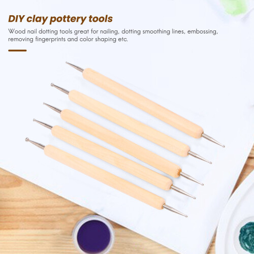 14PCS Polymer Pottery Clay Sculpting Modelling Sit Nail Dotting Tools 1