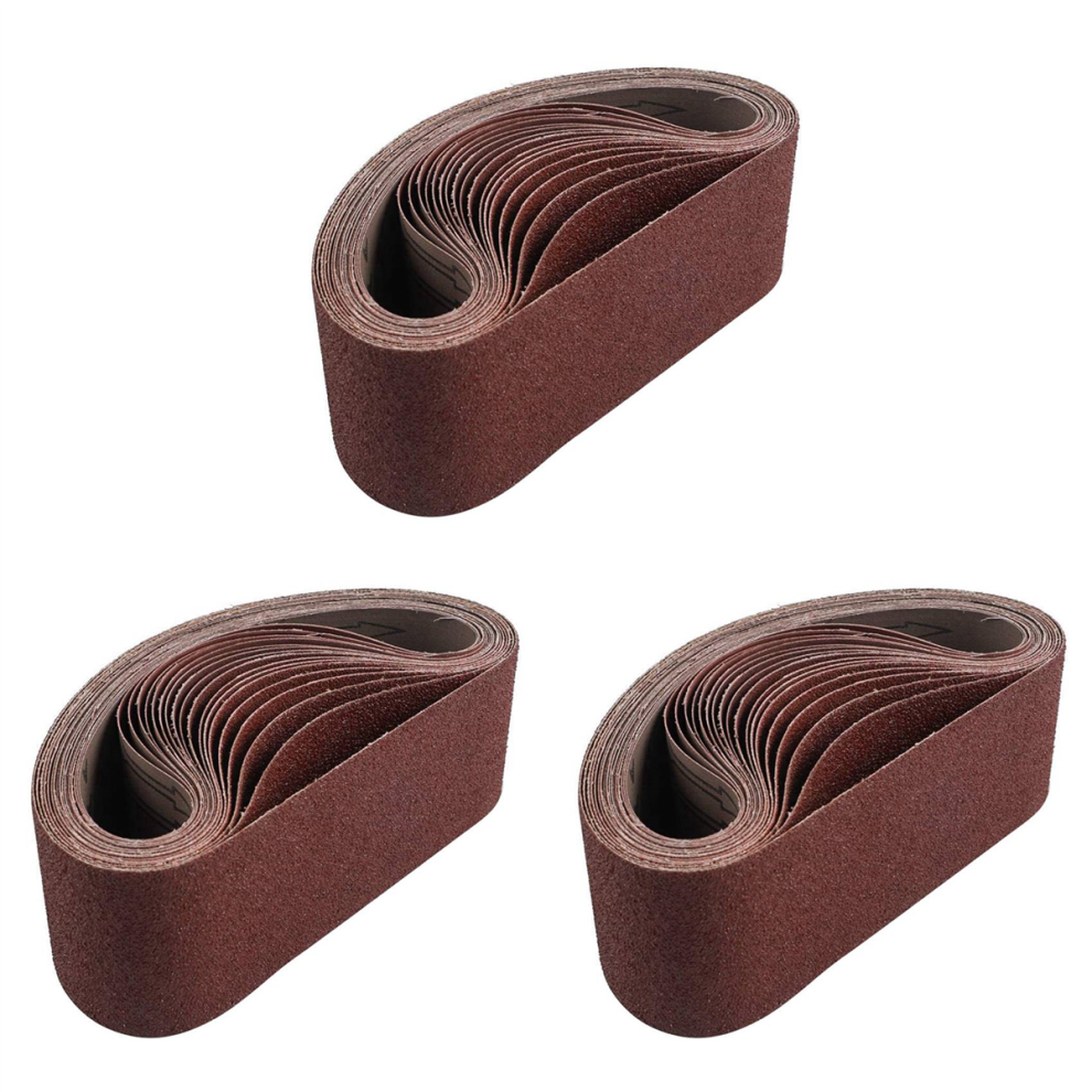 18 Pack Sanding Belts 3X21 Inches(75X533mm) Aluminum Sanding Belt 4712314183961