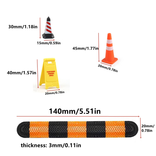 1Pcs 1:18 Simulation Deceleration Belt/Speed Hump Scene Accessories 1