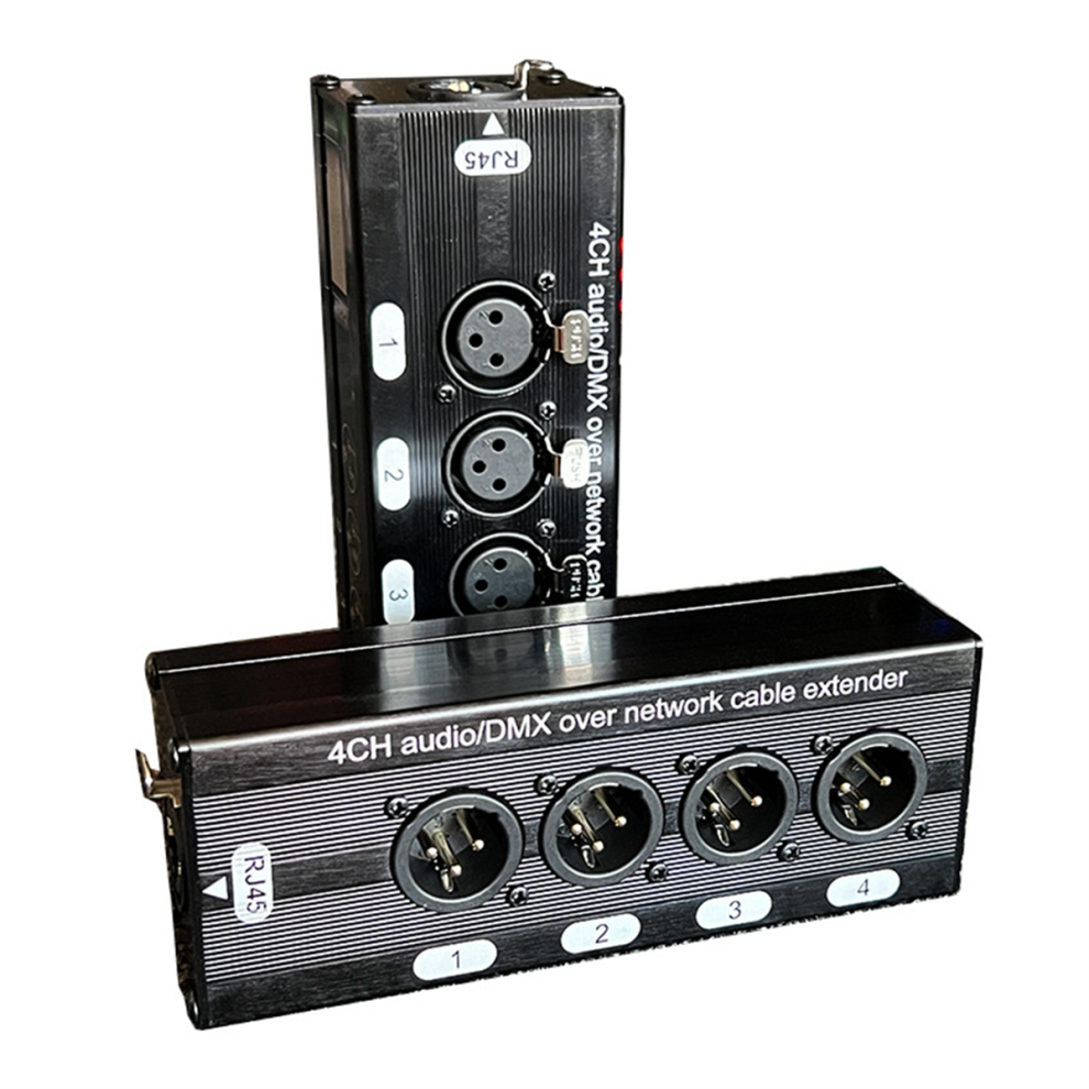1Pair 4-Channel 3Pin Xlr Audio Rj45 Ethernet Extender Network Cable 4712314186344