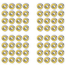 16Pcs 608RS ABEC9 Skateboard Bearings for Ongboards 8X22X7mm Yellow