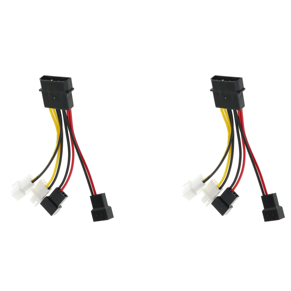 1Pcs 4-Pin Molex To 3-Pin Fan Power Cable Adapter Connector Cables 4712314188584