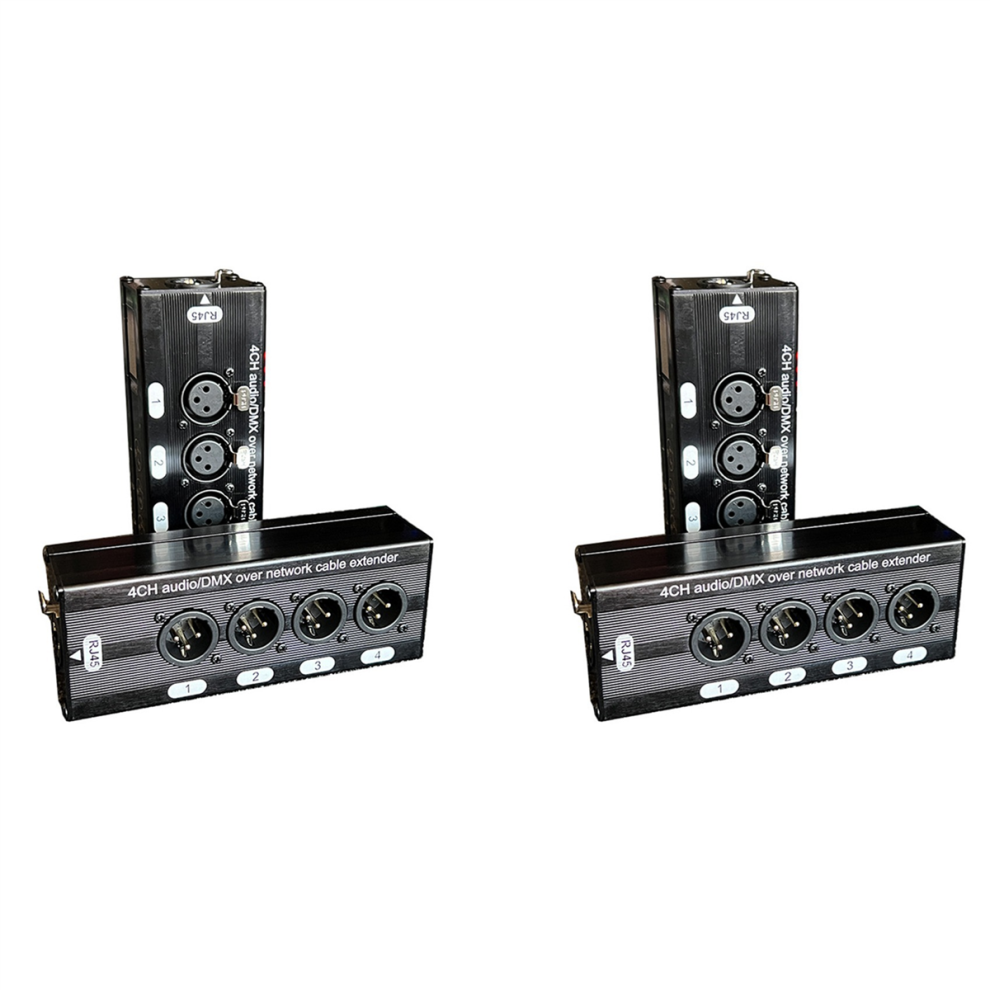 1Pair 4-Channel 3Pin Xlr Audio Rj45 Ethernet Extender Network Cable 4712314186351