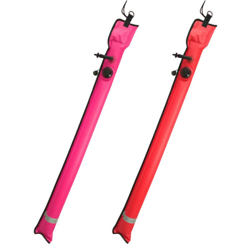 1M Scuba Diving Inflatable Float Signal Tube Sausage,Red