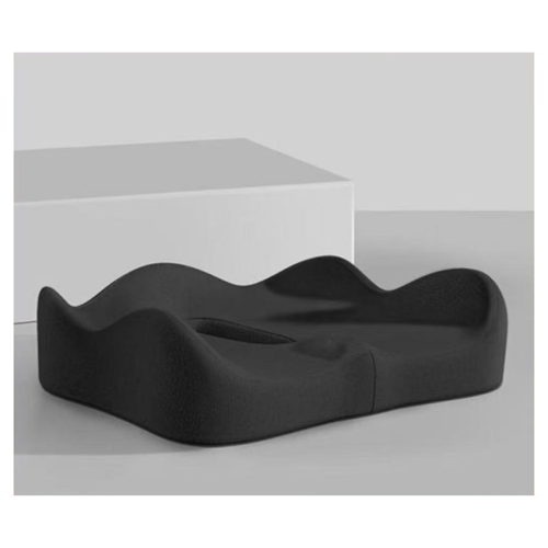 1 almofada de assento de espuma viscoelástica - suporte ergonômico 3D, preto e cinza 2