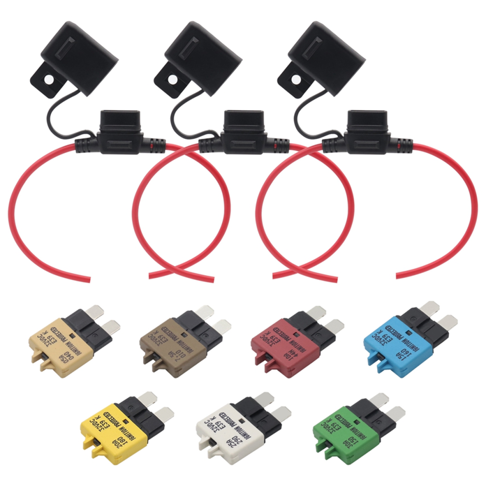 1Set Car Pack Circuit Breaker Blade Manual Reset Fuse For Marine Boat 4712314199078