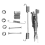 1Set Car Brake Shoe Clearance Adjuster Kit For 4