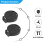 2 pezzi Porta batteria a bottone CR2450, 2 pin, Nero 3