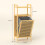 Homcom HOMCOM Removable 37L Laundry Hamper with Bamboo Bathroom Storage Cabinet 7