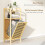 Homcom HOMCOM Removable 37L Laundry Hamper with Bamboo Bathroom Storage Cabinet 8