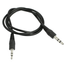 Cabo adaptador de áudio macho de 2,5 mm para macho de 3,5 mm de 20 polegadas