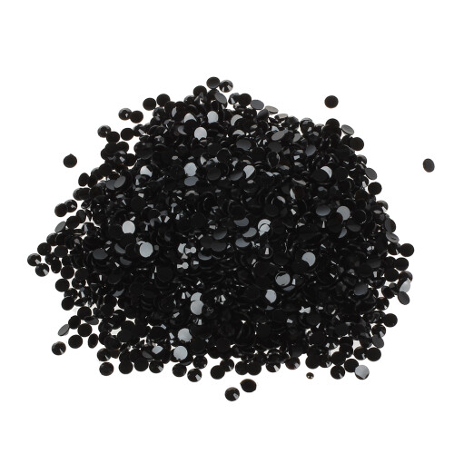 2000pcs Crystal Flatback Acrylic Rhinestones Beads(Black)
