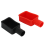 2 Pcs Battery Positive and Negative Protective Covers,Rubber Sleeves 2