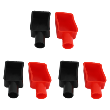 2 Pcs Battery Positive and Negative Protective Covers,Rubber Sleeves