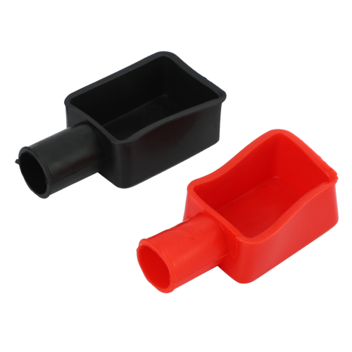 2 Pcs Battery Positive and Negative Protective Covers,Rubber Sleeves 2