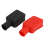 2 Pcs Battery Positive and Negative Protective Covers,Rubber Sleeves 4