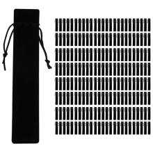 200Pcs Black Velvet Pen Pouch Sleeve Holder Single Pen Bag Pencil Bag