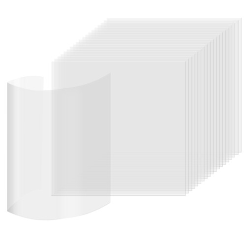 20 folhas de estêncil de Mylar transparente de 12 polegadas, material de estêncil em branco 2
