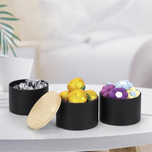 24 Pack 4 Oz Black Candle Tins with Lids, for Making Candles Bulk 2