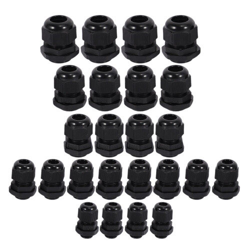 24 Pcs Plastic Waterproof Adjustable 3.5 - 13mm Cable Gland Joints 1
