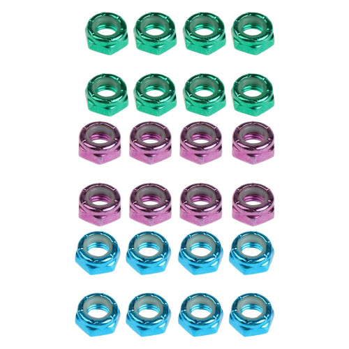 24Pcs Skateboard Wheel Axle Screw Nuts Longboard Hardware Accessories 2