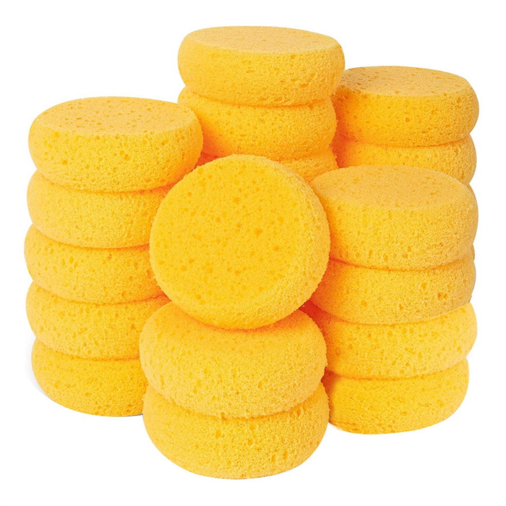 24Pcs Round Pottery Sponges, Round Artist Sponge, Pottery Sponges