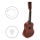 Guitarra acústica de 25 polegadas Basswood com 6 cordas e palhetas 2